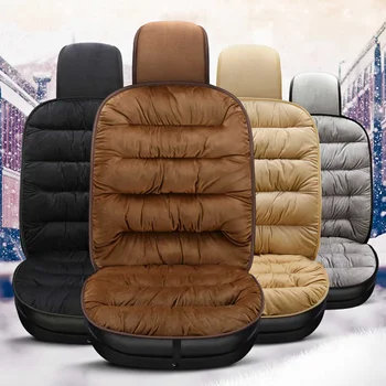

2021 Newest Car Seat Cushion Short Fleece Fabric Soft Warm Seat Cover Car Front Seat Mat Pad for Most Cars Universal 4 Colors