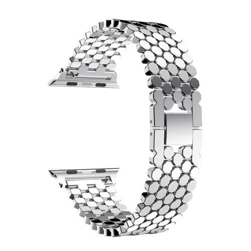 Металлический ремешок для apple watch 5 4 полосным 44 мм 40 мм, 42 мм, 38 мм, версия наручных часов iwatch серии 5/4/3/2/1 ремень браслет из нержавеющей стали, аксессуары - Цвет ремешка: silver