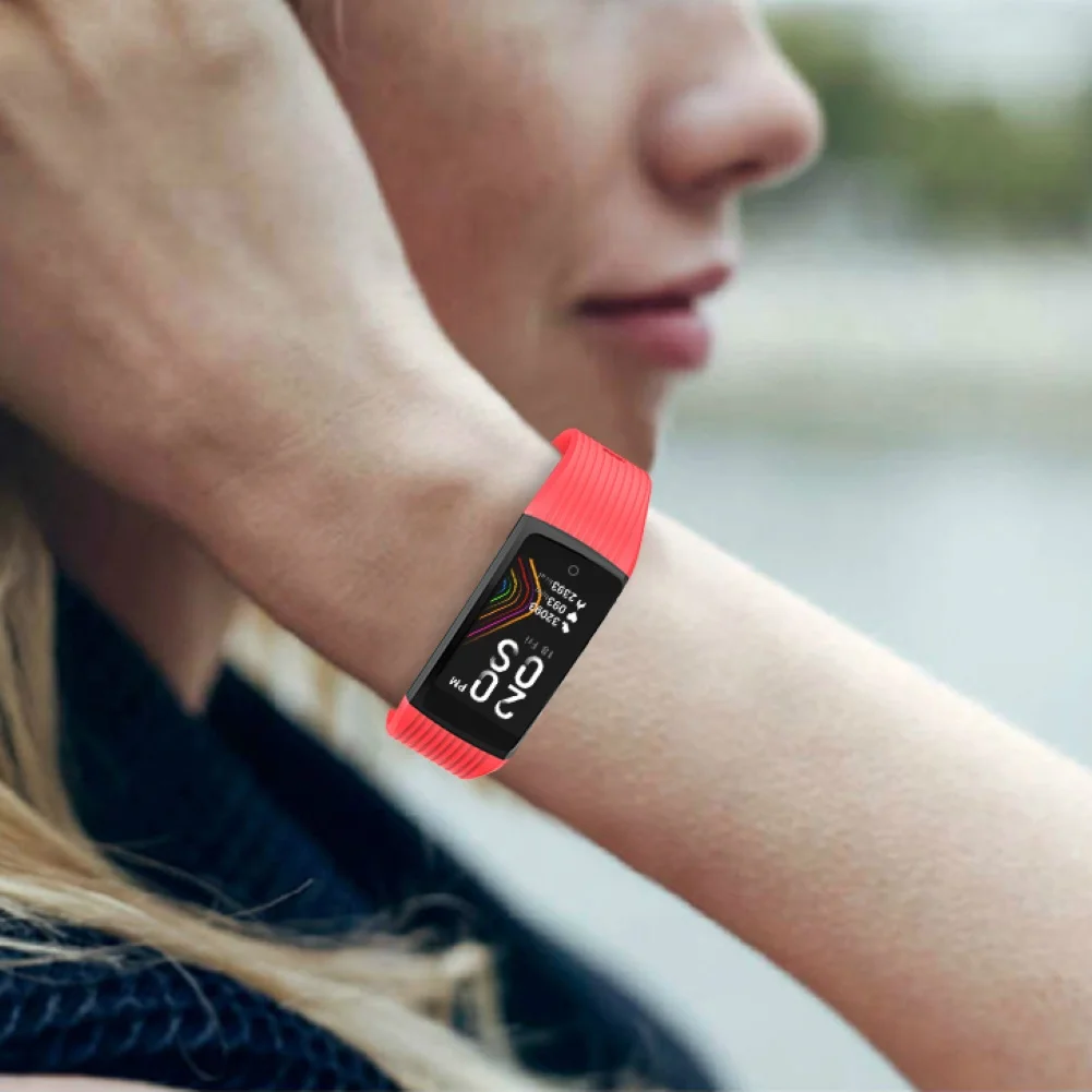 R12 цветной экран водонепроницаемый монитор сердечного ритма сна Шагомер умный Браслет