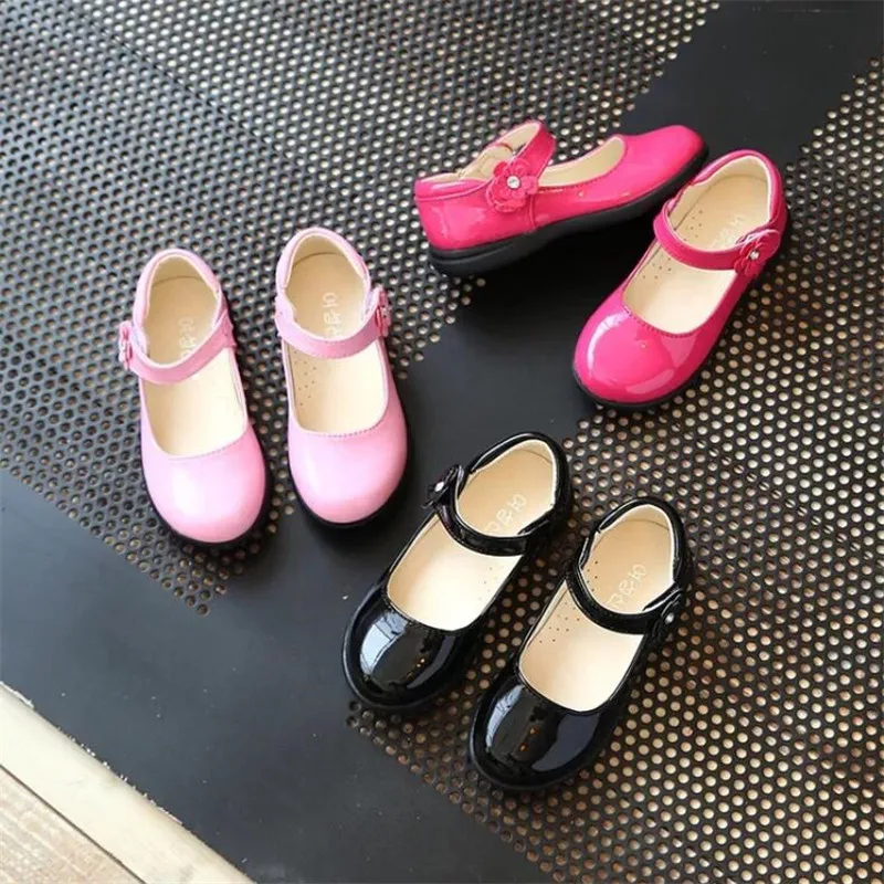 Детская Праздничная обувь для девочек; модная обувь из искусственной кожи; детская обувь принцессы с цветочным рисунком для девочек; обувь для свадьбы; Детские кроссовки; танцевальная обувь