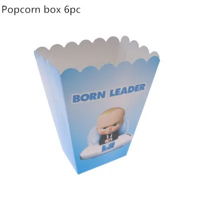 Popcorn box 6pc 1 шт./упак. ребенок босс их пластиковые скатерти для Boss одноразовые покрытие стола Baby shower День рождения украшения - Цвет: Popcorn box 6pc