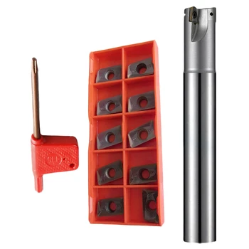 

Set Carbide Inserts Milling Cutter Wrench End Mill APMT1604 Metalworking