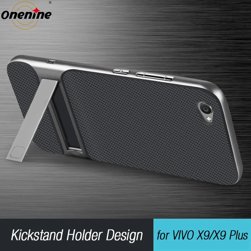 

3D Kickstand Mobile Phone Case for VIVO X9 5.5 Case Hybrid Cover TPU+PC 360 Protection Silicone Armor for VIVO X9 Plus Coque Bag