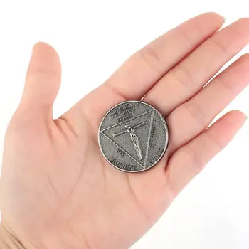 

TV Show Lucifer Morning Star Satanic Pentecost Cosplay Coin Commemorative Coin Badge Halloween Metal Accessories Prop Coins