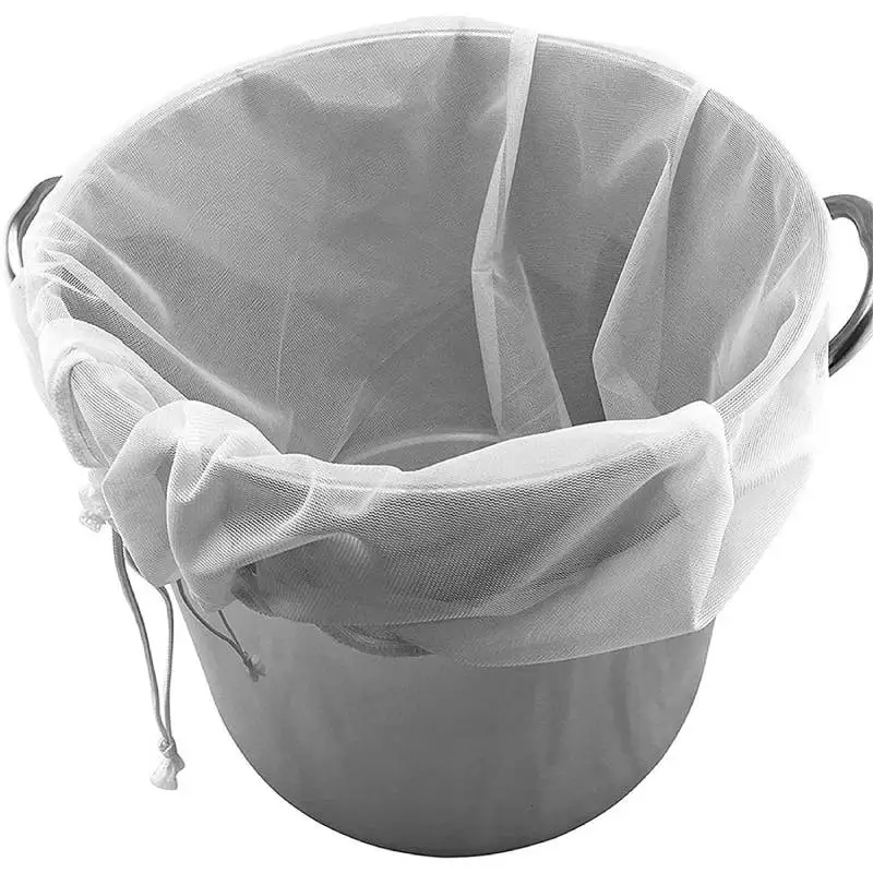Nylon Straining Bag Fine Mesh Food Strainer Filter Bags For Nut Milk Wine Cider Apple Grape Green Juice Cold Brew Home Brewing beer brewing strainer bag beer brewing equipment