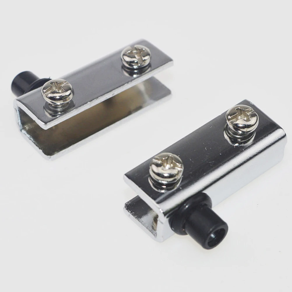1 pair Glass Door Pivot Hinge Cabinet Clamp Hinge Anti-Corrosion Metal Ironmongery Flush-fitting Wardrobe TV Cabinets Bookcases stainless steel hinges door hinges