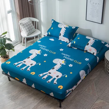 

Cartoon Cute Small Deer Printed Fitted Sheet with Elastic Band 1 Piece 100% Cotton Bed Sheets 120*200cm,150*200cm,180*200cm Size