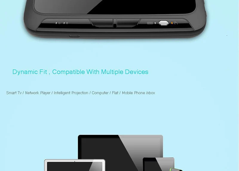 Jelly Comb 2,4G мини беспроводная сенсорная клавиатура полный экран сенсорная воздушная мышь QWERTY Клавиатура Тачпад с подсветкой для ноутбука тв