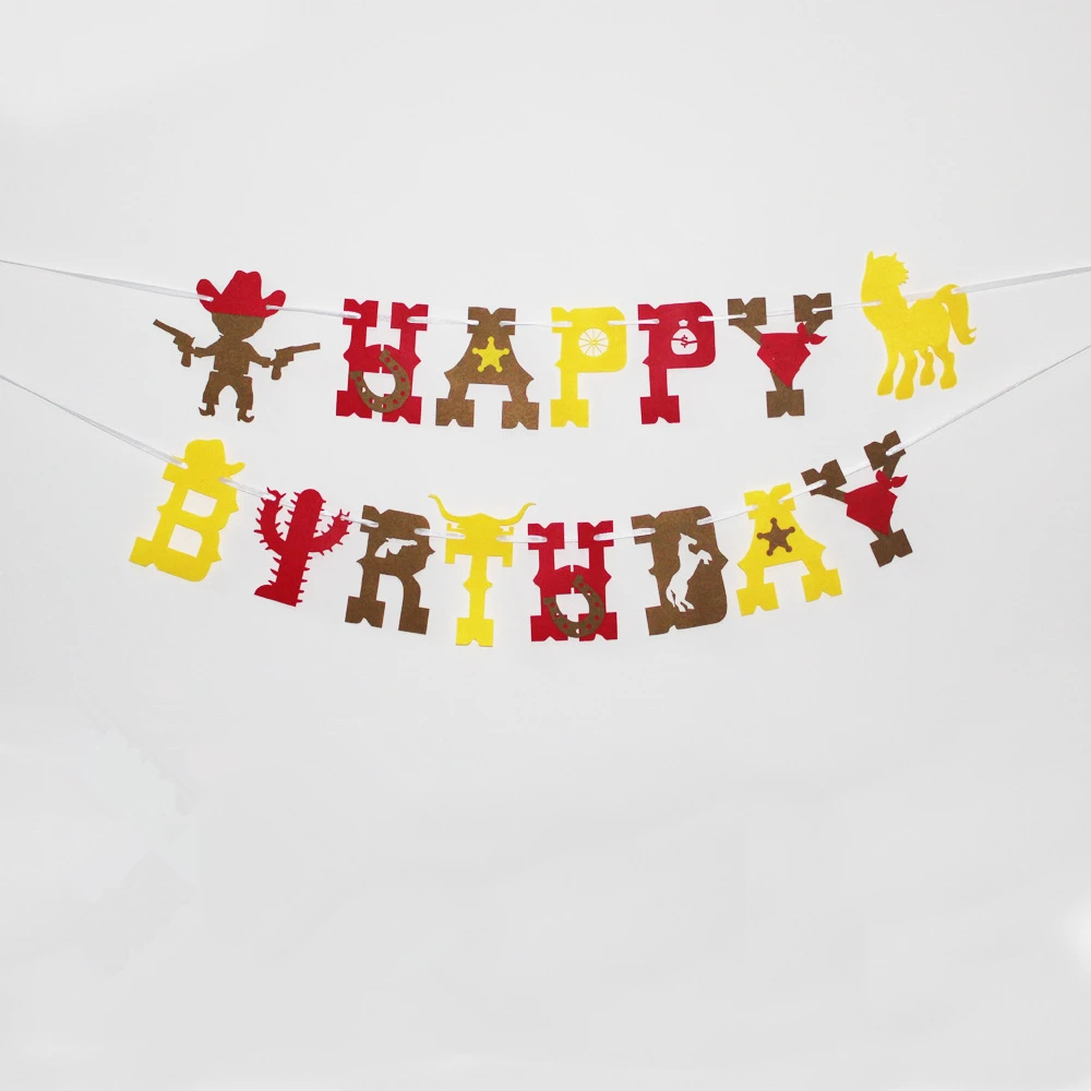 Bottes De Cowboy De L Ouest Avec Banniere Joyeux Anniversaire Guirlandes A Cheval Pour Decoration De Fete Occidentale Fournitures Pour Cadeaux D Anniversaire Pour Enfants Aliexpress