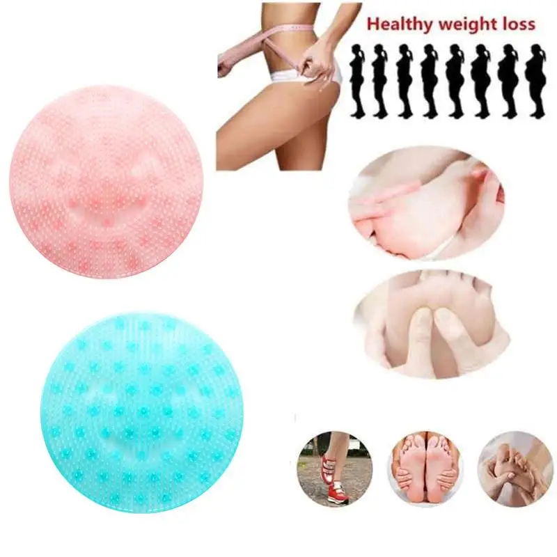 1PCS Shower Silicone Lazy Wash Foot Bath Back Massage Cushion Feet Wash Cleaning Care Brush Foot Massage Mat