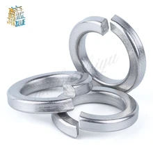 5-100pcs GB93 A2 304 Split Arruela de Mola de Aço Inoxidável Junta Elástica M1.6 M2 M2.5 M3 M4 M5 M6 M8 M10 M12 M16 M20 M24
