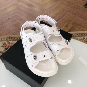 

and CHAREI 2020 Black white sport flats for women sandals