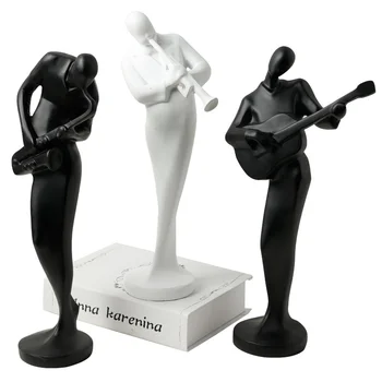 

Modern Simple Abstract Music Character Statue Resin Crafts Saxophone Tuba Figure Arts Sculpture Home Desktop Decoration R2931