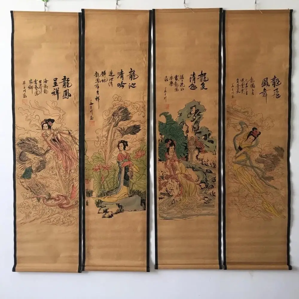 

Archaize calligraphy and paintingFamous calligraphy and painting, home and office, four screen decoration and hanging paintingda