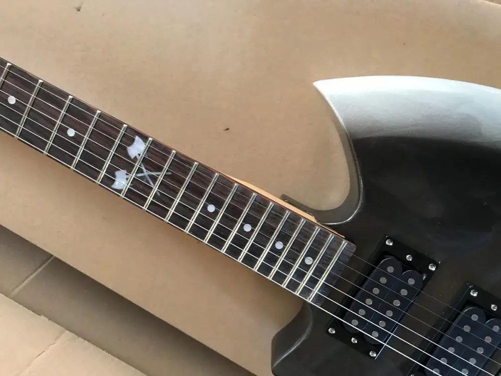 Custom shop стиль Cort GENE AXE электрогитара с хромированной фурнитурой cort в форме топора гитары