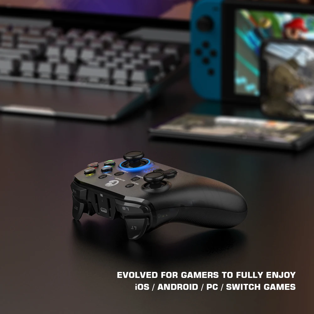 GameSir T4  2.4G   Ʈѷ   е ٵ ġ ȵ̵  PC ̽ƽ  6  ̷