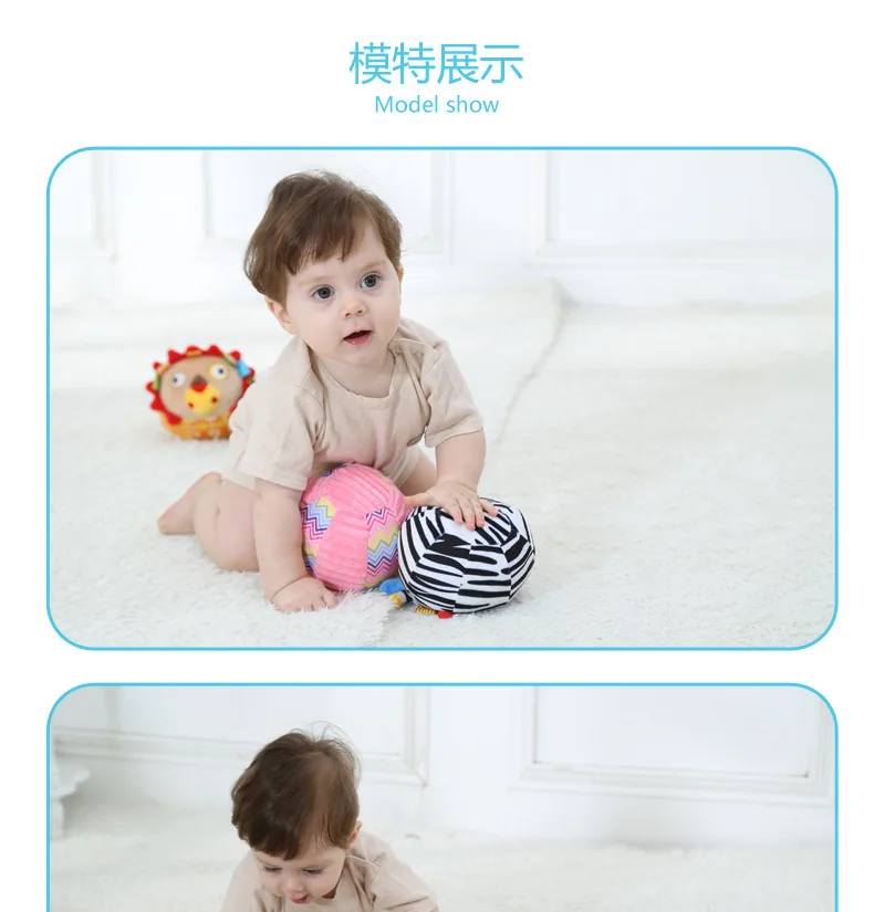 Jollybaby/плюшевый тканевый мячик для новорожденных