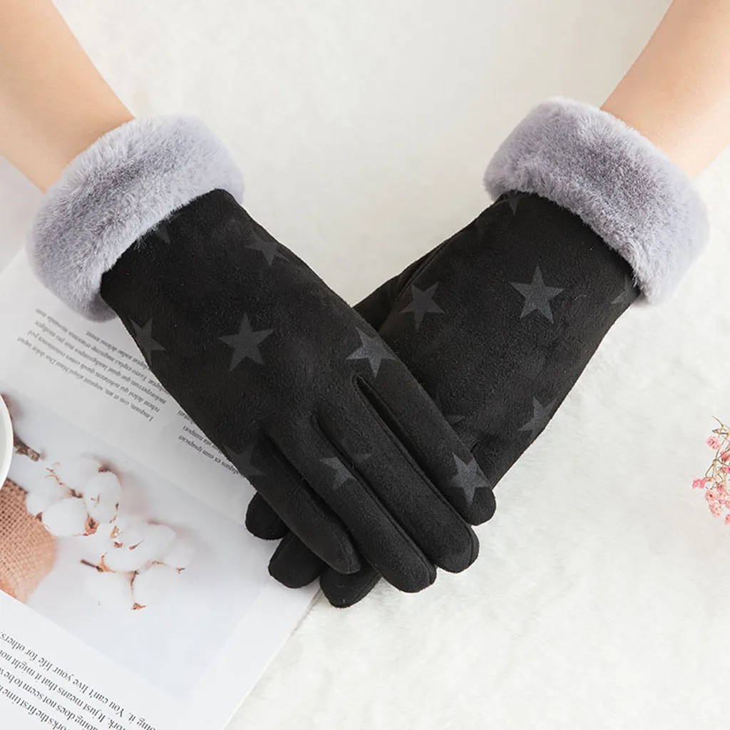 Зимние теплые перчатки для женщин и мужчин теплые эластичные вязаные рукавицы Имитация шерсти полный палец Guantes женские крючком Luvas