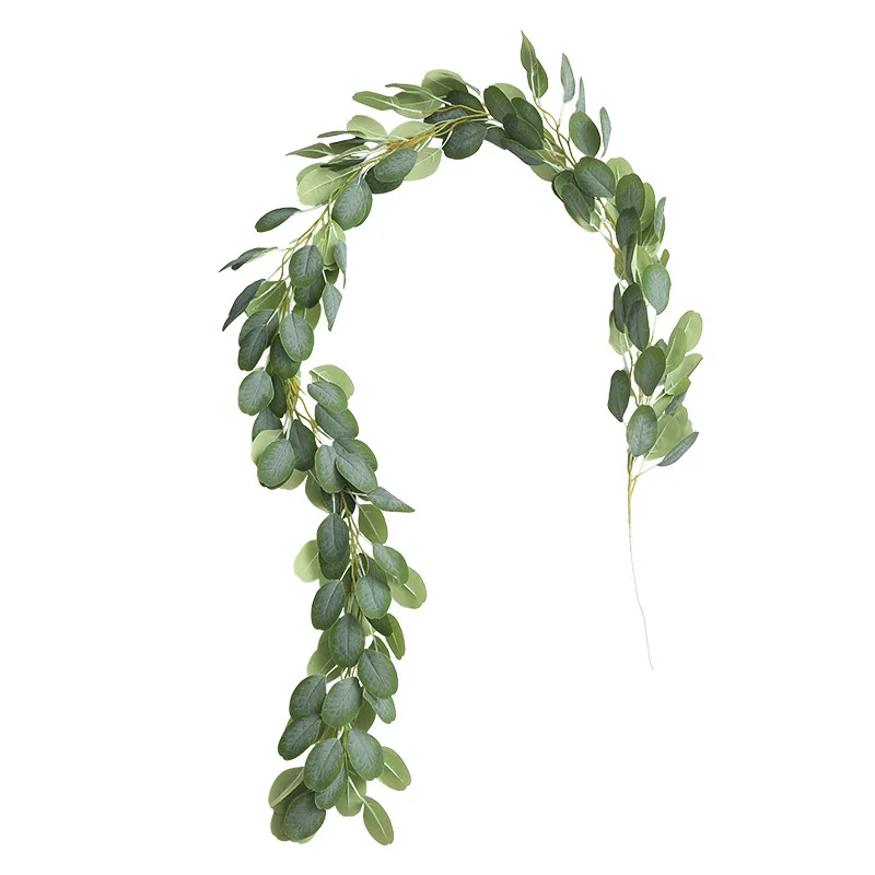 

4 Pieces 2m Artificial Vine Leaves Wedding Home Decorations Eucalyptus Leaves Garland Artificial Plants