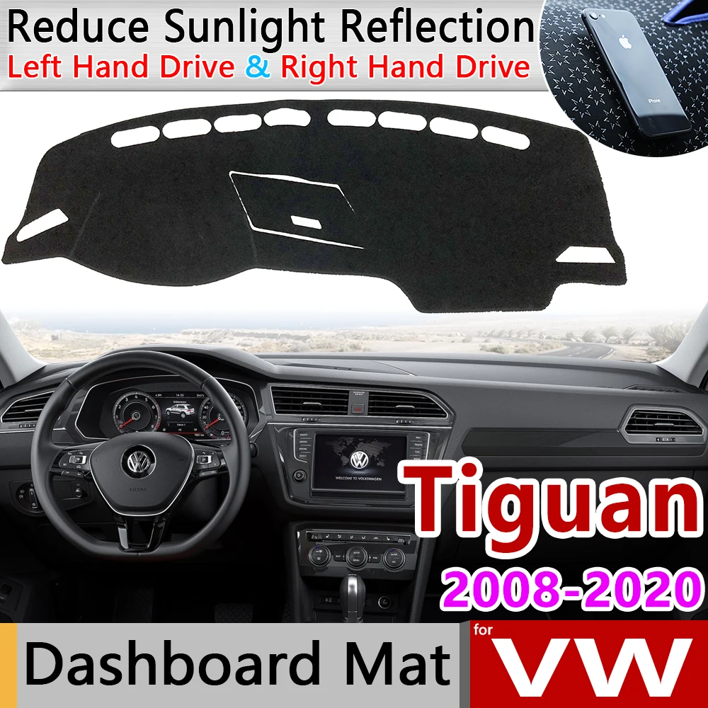 for Volkswagen VW Tiguan MK1 MK2 2008~2020 Anti-Slip Mat Dashboard Cover Pad Sunshade Dashmat Car Protect Carpet Accessories rug |