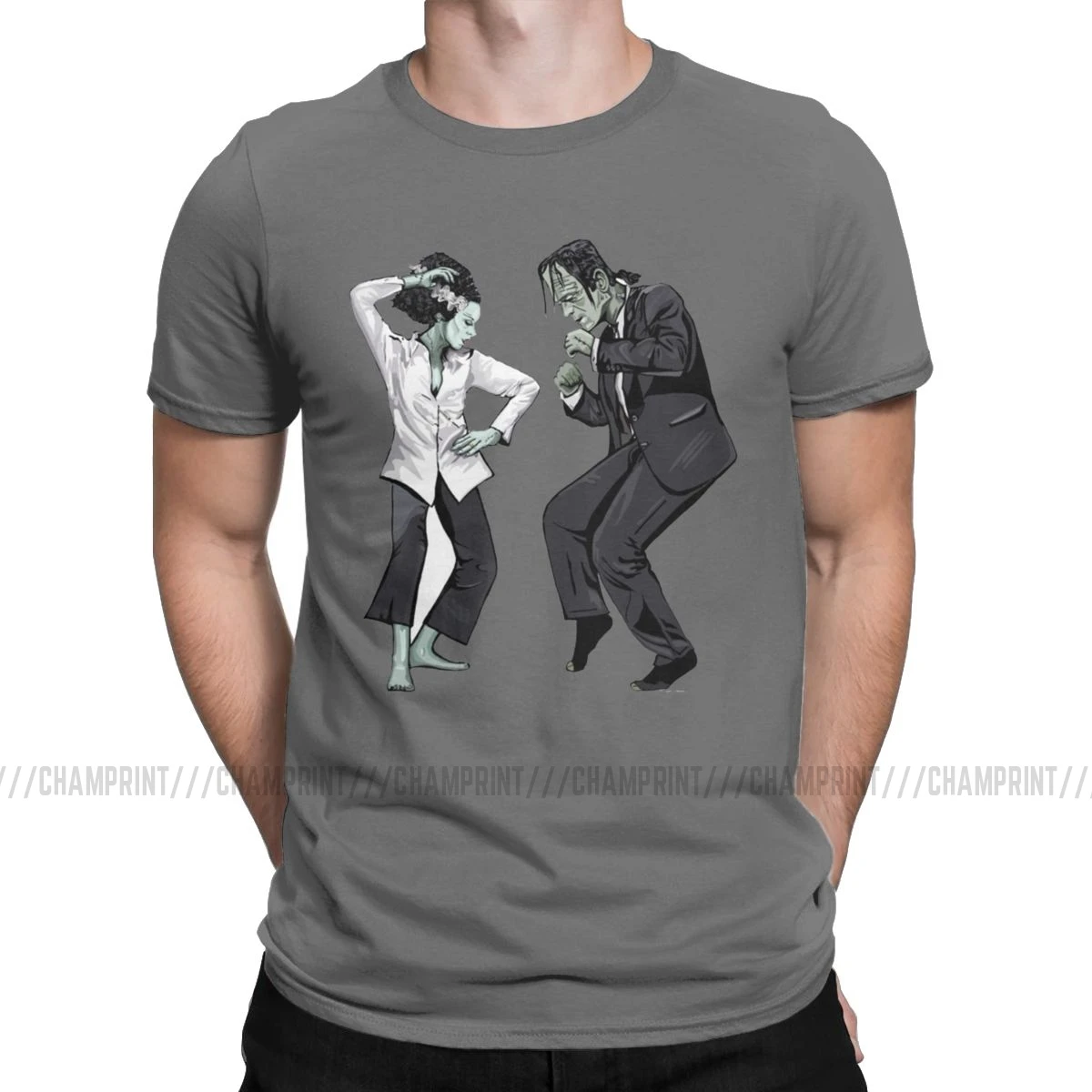 Pulp Frankenstein танцевальная футболка для мужчин страшный Хэллоуин монстр крутые 100%