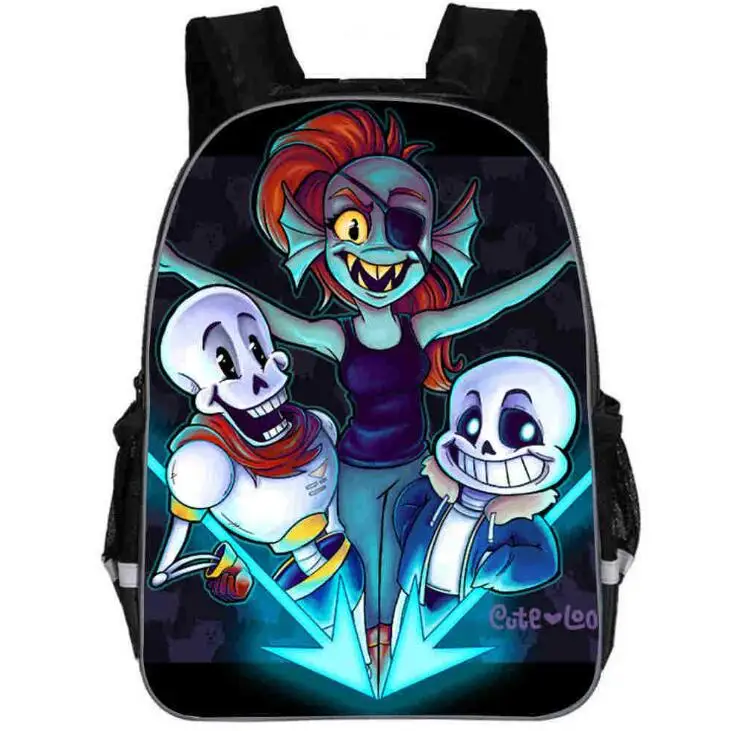 16 дюймов Аниме Undertale рюкзак для девочек мальчиков Книга Сумка для женщин mochila мужская дорожная сумка Undertale детей подростков школьные рюкзаки