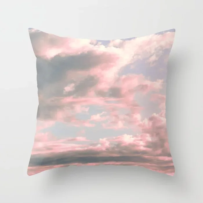 1 Чехол для подушки серии Lychee Sky Cloud 45x45 см, полиэстеровый чехол для подушки из персиковой кожи для спальни, дома, офиса - Цвет: 1