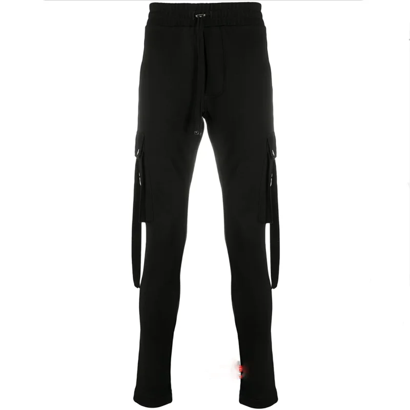 Men's Casual Pants Pencil Pants Spring And Autumn New Black Elastic Waist Side Pocket Design Young Fashion Slim Men's Pants