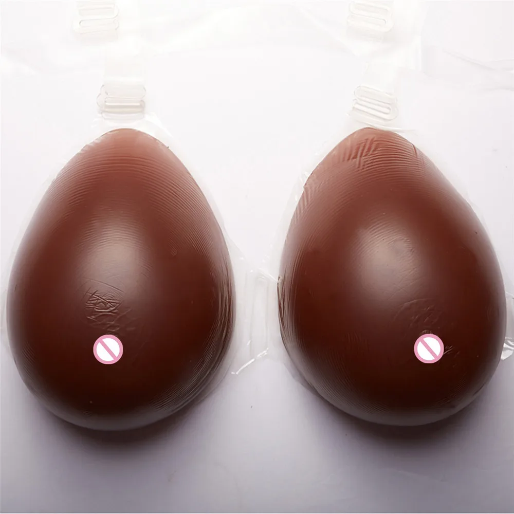 3200 г/пара Трансвестит силикон грудь бюстгальтер поддельные груди усилитель огромный трансексуал силиконовые формы груди не нужно клеи - Color: Black