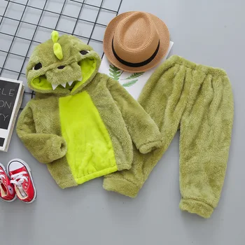 

SAILEROAD Baby Animal Shape Kigurumi Kids Cartoon Animals Cosplay Costume Warm Soft Flannel Onesie Dinosaur Pajamas Body Suits