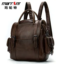 New First Layer Cowhide Travel Backpack Leather Outdoor Leisure Backpack Travel Bag for Women