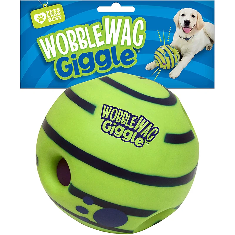 Wobble Wag Giggle Ball Интерактивная игрушка для собак веселые хихихикающие звуки при