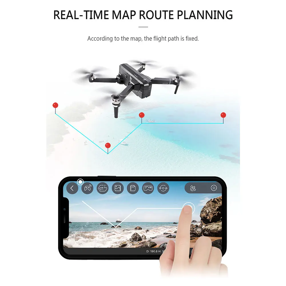 SJRC F11GPS Дрон профессиональный 5G Wi-Fi FPV 1080P HD камера слежения за мной RC Квадрокоптер долгое время полета складной Дрон