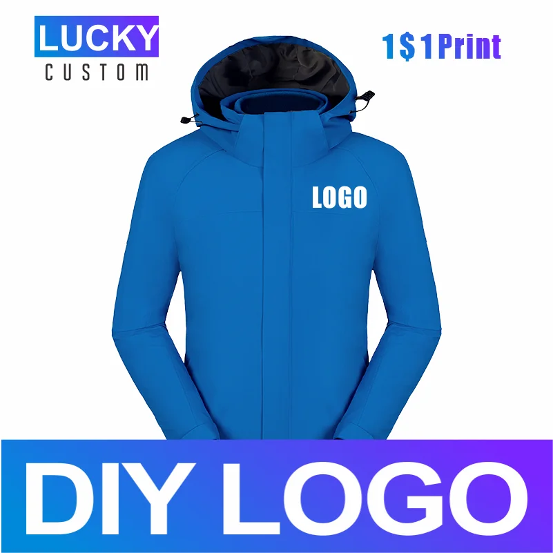 LUCKY 2020 chaqueta con cremallera para hombre, chaqueta Personal de grupo de empresa, sudadera entallada con capucha personalizada con LOGO para hombre, Otoño e Invierno