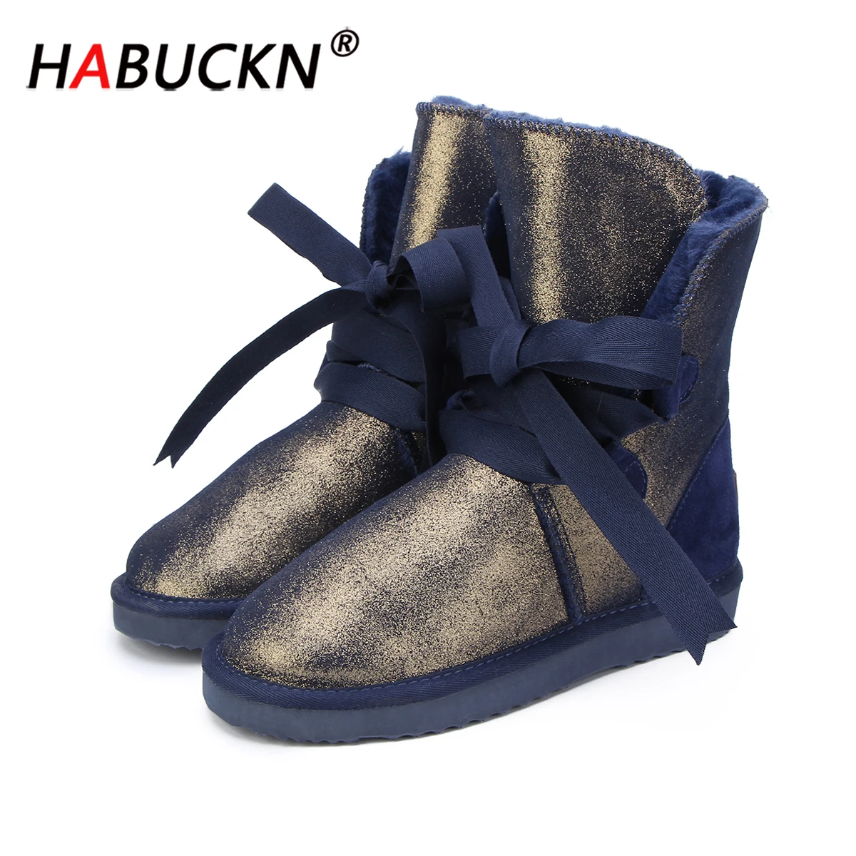 HABUCKN 2020 новые высококачественные модные женские зимние ботинки теплые на меху
