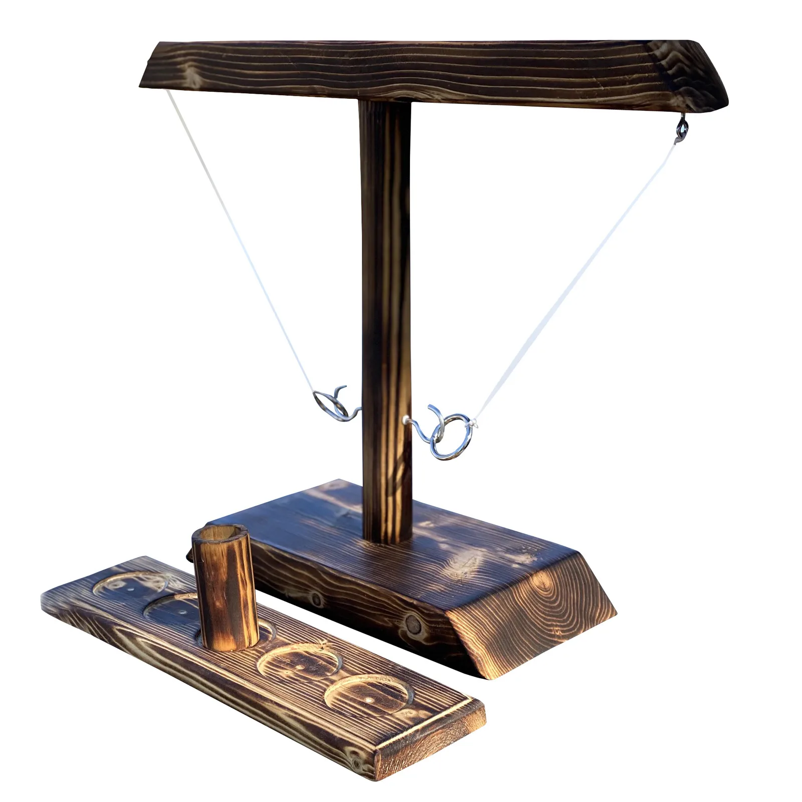 Juguetes de fiesta de estilo Industrial para ocio, Bar, tienda de bebidas, anillo de madera hecho a mano, juego interactivo de paso rápido para bares y casa