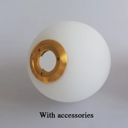 Высокое качество круглый шар стеклянный подвесной абажур высокая температура взрывозащищенный недеформируемый молочный стеклянный шар абажур - Цвет корпуса: Dia15cm Glass ball