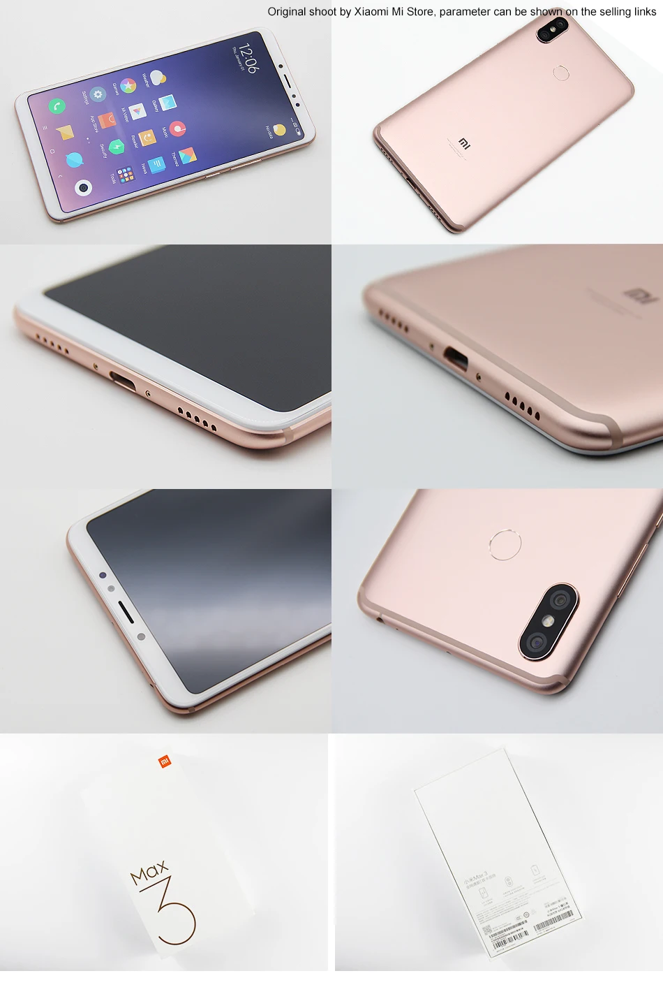Мобильный телефон Snapdragon 636 с глобальной ПЗУ Xiaomi Mi Max 3, 4 ГБ, 64 ГБ, Восьмиядерный процессор AI, две камеры 2160x1080, экран 6,9 дюйма, 5500 мАч