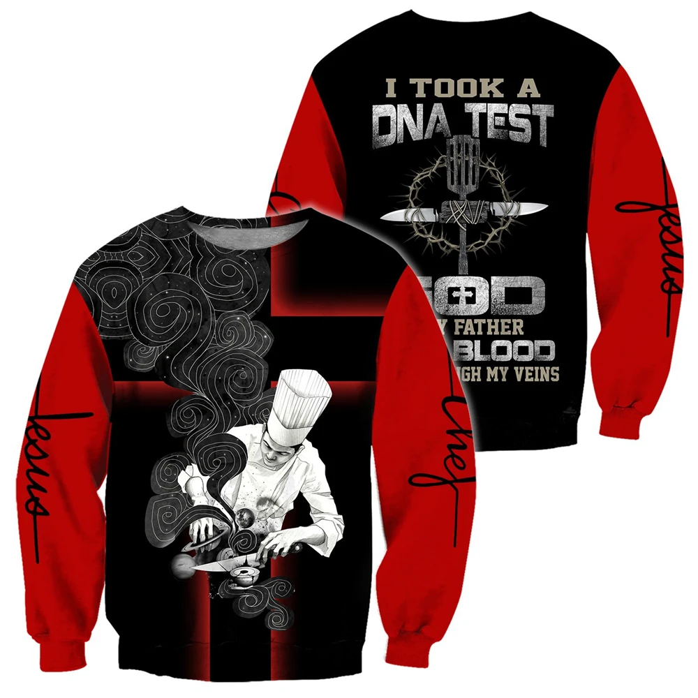 Mens Hoodies Chef 3D All Over Printed Fashion Zipper Hoodie Unisex Harajuku Street Casual Sweatshirt DYI310