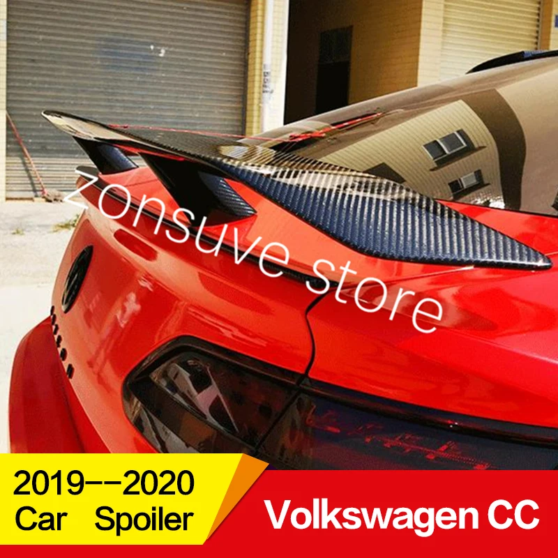 

Use for Volkswagen CC spoiler 2019 2020 year glossy carbon fiber/FRP rear wing GT style Sport Accessories