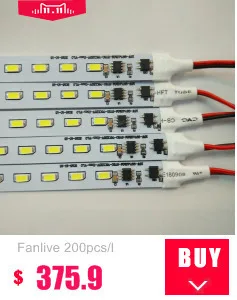 Fanlive 200 шт. 5730 12 В светодио дный автомобиль Жесткий полоска света Алюминий 144 светодио дный s 1 м теплые 5630smd Dc12v 30 Вт двойной Цвет кабинет свет