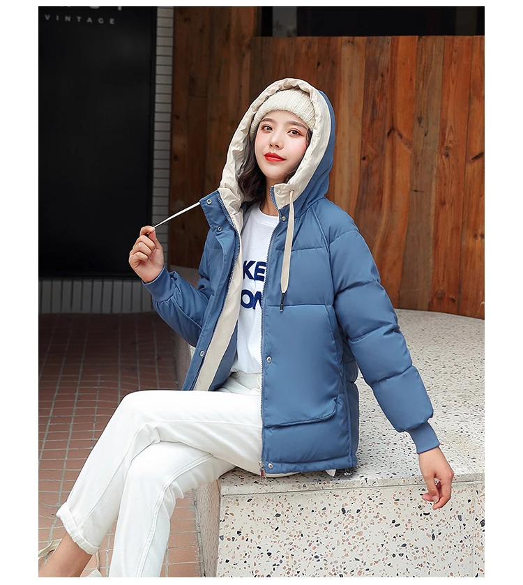 Winter women jackets Casual Thicken warm hooded female outwear loose parkas jacket female winter parkas coat