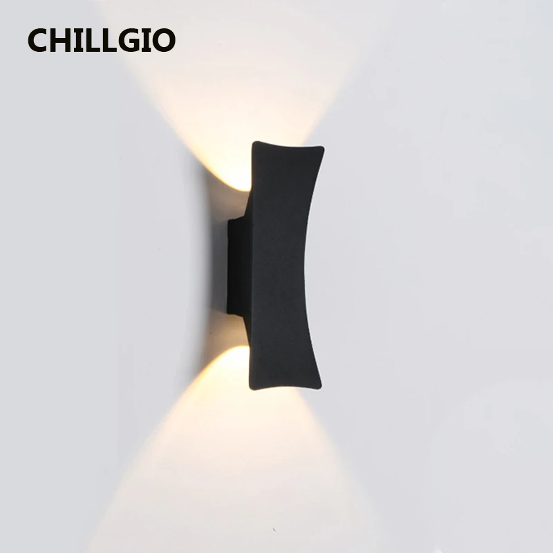 CHILLGIO Wall Lamps Outdoor Waterproof Nordic Modern Aluminum Interior Exterior Lighting Home Terrace Study Decor Indoor Lights 30 90cm english fairy moon butterfly wall stickers background wall living room bedroom study decorative wall stickers ms2263