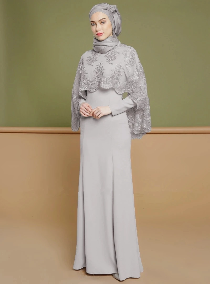 Мусульманское Модное Длинное платье из двух частей с вышивкой Eid Mubarak Robe Абая для женщин платье с длинным рукавом