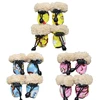 4pcs Waterproof Plush Pet Dog Shoes Winter Anti-slip Rain Snow Boots Footwear Thick Warm For Small Cats Dogs Puppy Socks Booties ► Photo 2/6
