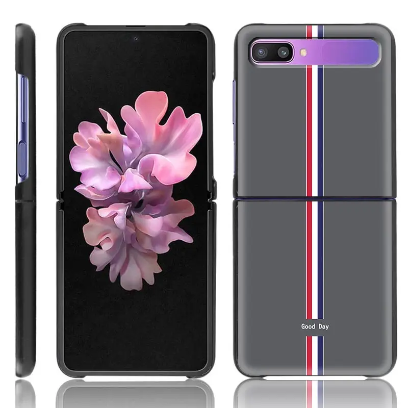 Phone Case For Samsung Galaxy Z Flip Cover ZFlip 3 5G Cover Black Hard Shell Back Luxury Capa Fundas Russia Spain France Line