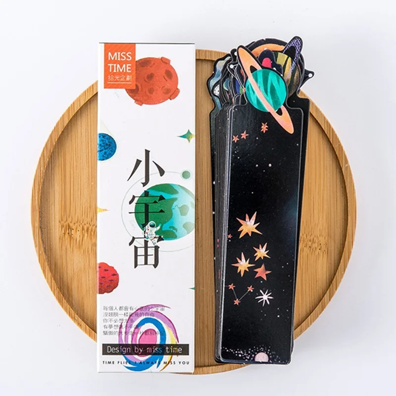 

30pcs Wandering Universe Bookmarks Fantasy Starry Sky Book Marke Accessory Gift Office School Student Stationery Supplies H6960