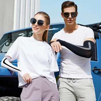 

New Style Summer Viscose Sun-resistant Cuff Men's Women's Outdoor Travel Bicycle Riding Sports College Style Arm Sleeves