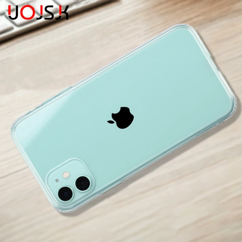Силиконовый чехол UOJSJK для iPhone 11 Pro X XR XS Max прозрачные чехлы 6 6s 7 8 Plus ударопрочный 5