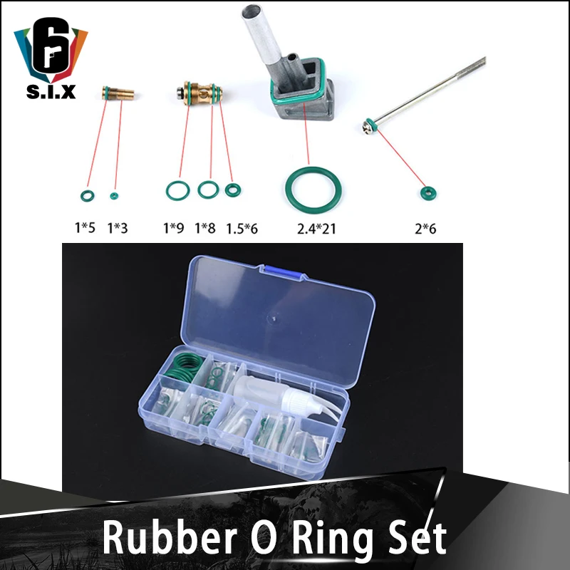 

For GBB Glock Kublai P1 Magazine Fluorine Rubber O Ring Set Water Gel Beads Blaster Green Hunting Gun Accessories